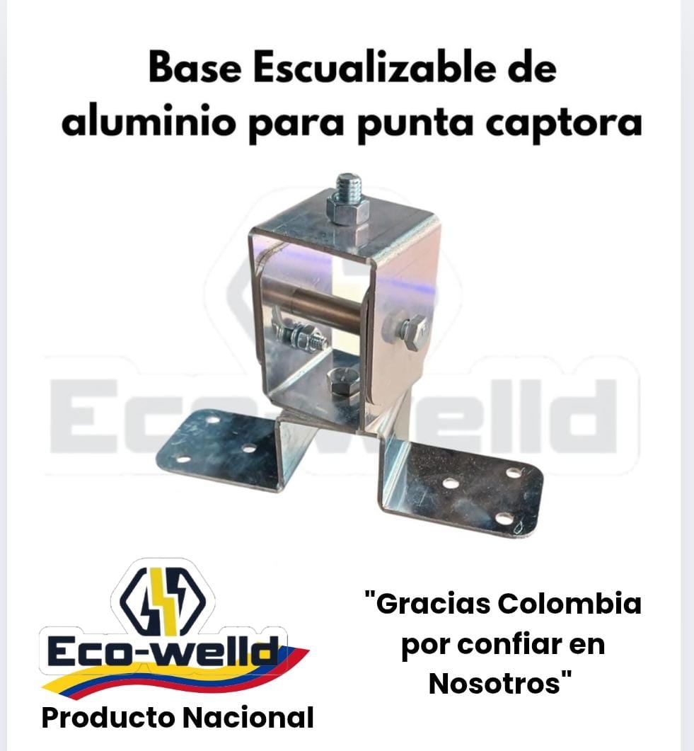 Base Ecualizable de aluminio para punta captora