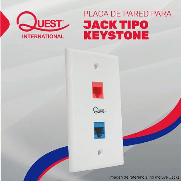 Face Plate de 2 Puertos Quest International
