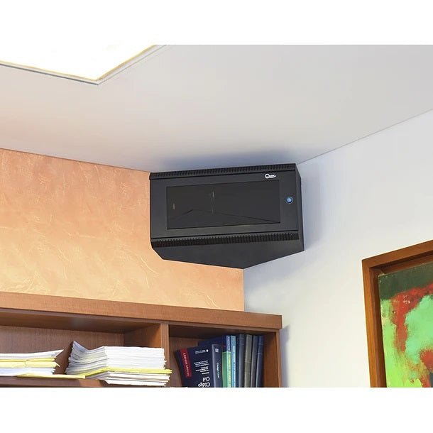 Gabinete Rack de Pared Compacto Triangular de 5U con Puerta en vidrio • Color: Negro