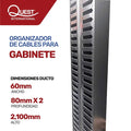 Organizador Vertical Doble Ducto de 60 x 80 mm para Gabinetes de 45U