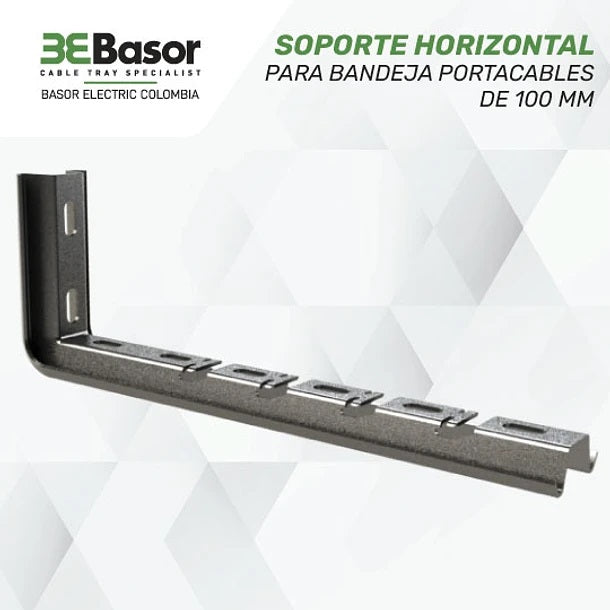 Soporte Horizontal para Bandeja tipo Malla de 100 mm