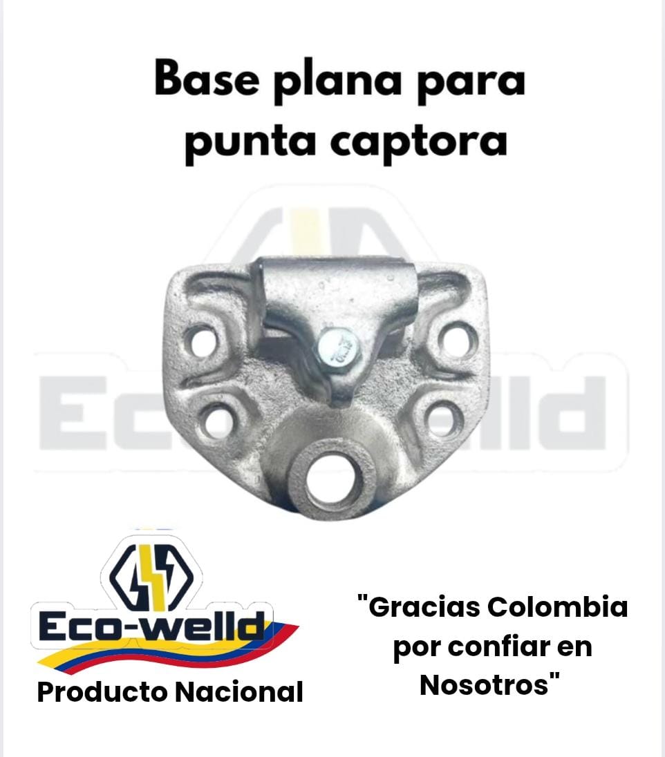 Base plana para punta captora