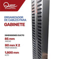 Organizador Vertical Doble Ducto de 85 x 80 mm para Gabinetes de 40U