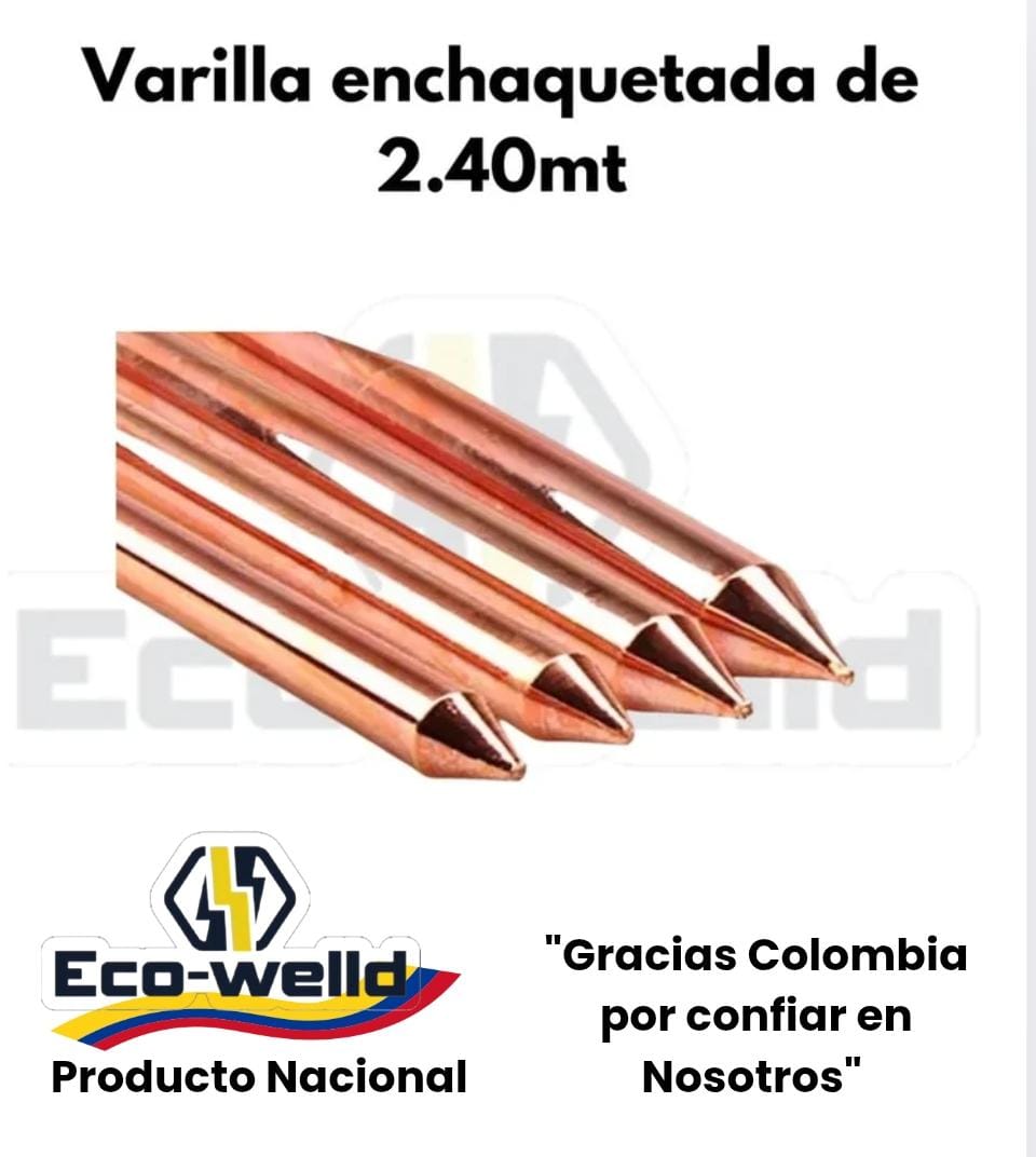 Varilla enchaquetada de 2.40mt