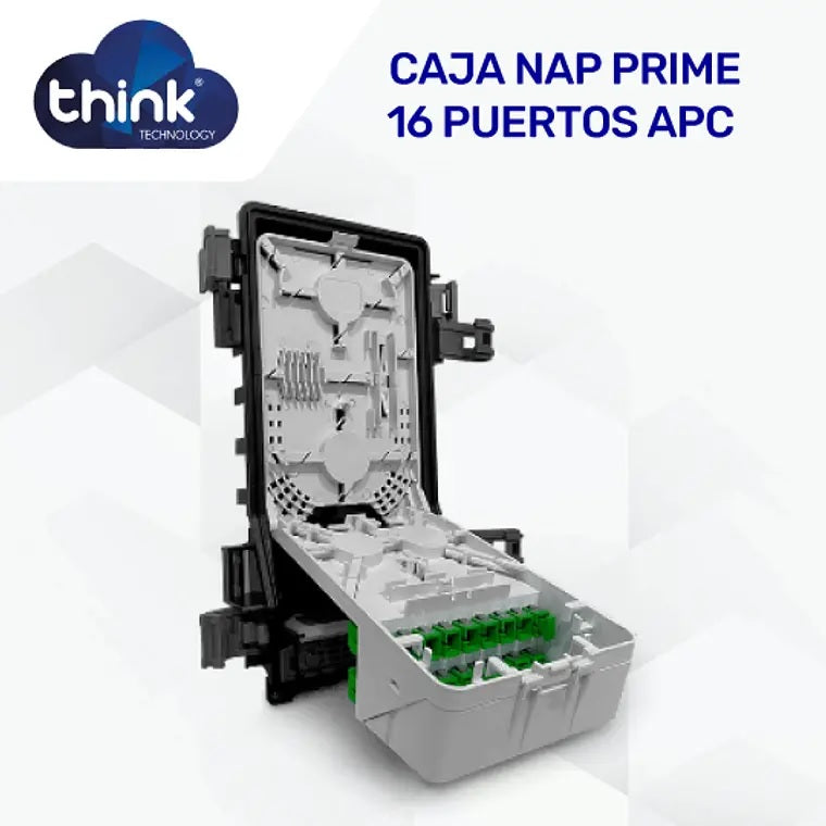 Caja NAP PRIME para poste de 16 puertos con conectores SC/APC | IP65