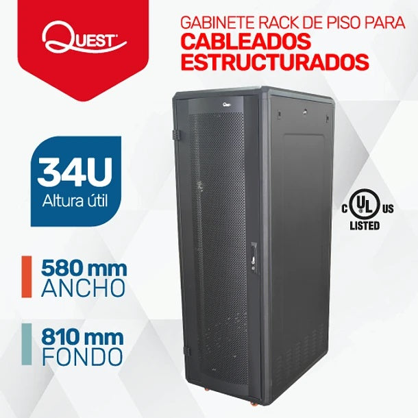 Gabinetes de Piso 34U | Ancho: 580 mm • Fondo: 810 mm