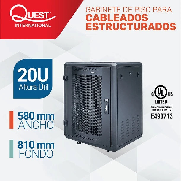 Gabinetes de Piso 20U | Ancho: 580 mm • Fondo: 810 mm
