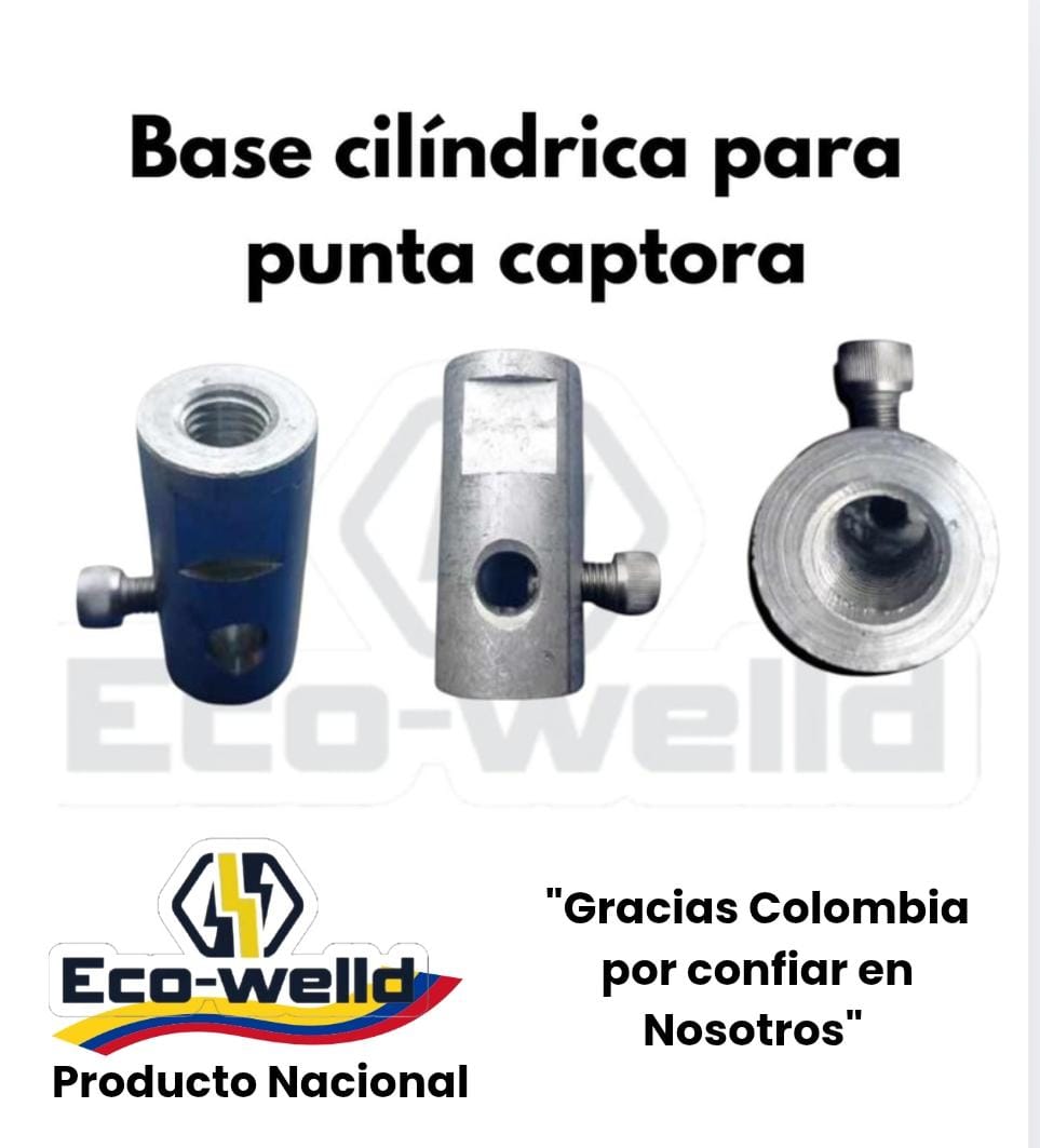 Base cilíndrica para punta captora