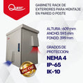 Gabinete Rack de Exteriores para Montaje en Poste | NEMA 4