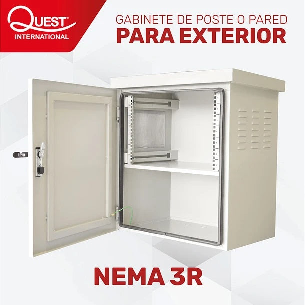 Gabinete Rack de Exteriores para Montaje con División para Baterías