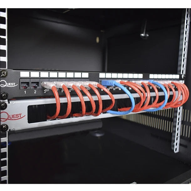 Panel Pasa Cables Con Cepillo de 1U