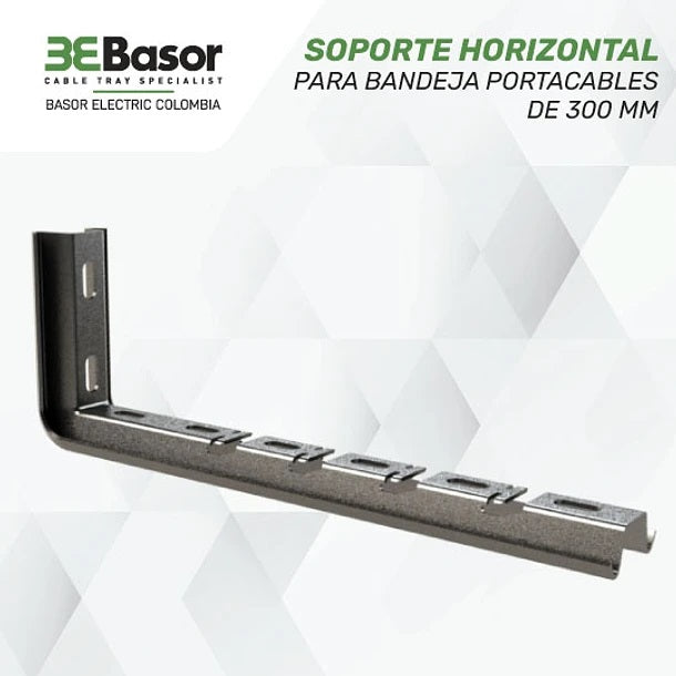 Soporte Horizontal para Bandeja tipo Malla de 300 mm