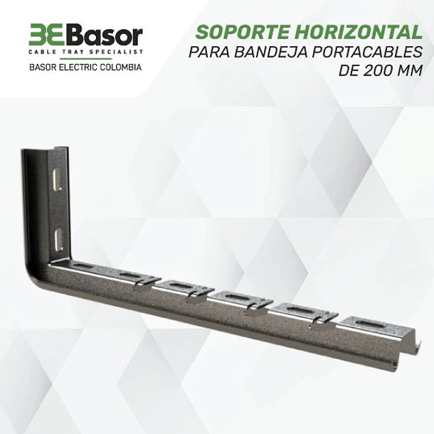 Soporte Horizontal para Bandeja tipo Malla de 200 mm