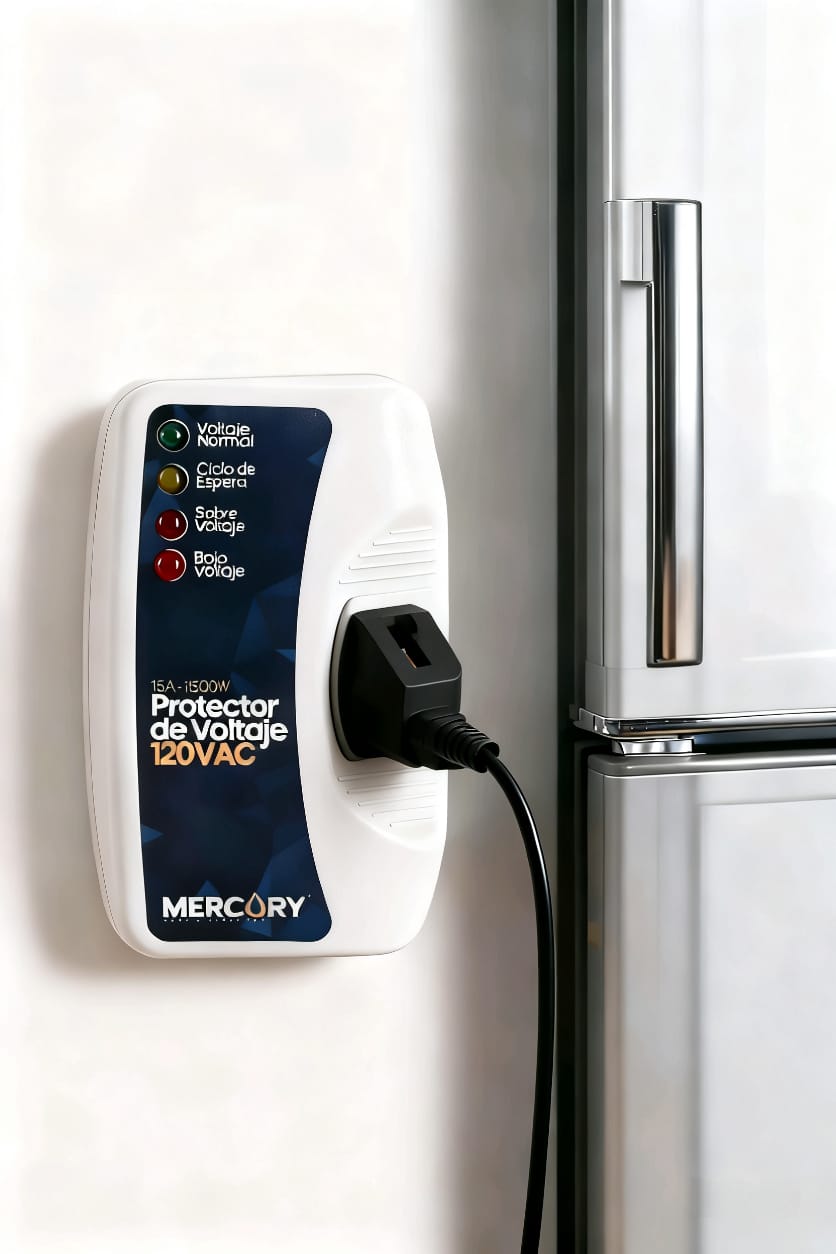 Protector Voltaje Mercury Pro Max 15a 120vac Eléctrico Blanco